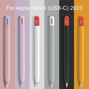 Pour <span class=keywords><strong>Apple</strong></span> <span class=keywords><strong>Pencil</strong></span> (USB-C) 3rd Candy Color Case Cover Silicone Sleeve Skin, Housse de protection mignonne pour iPad Tablet Touch Stylus Pen - Product Image 6