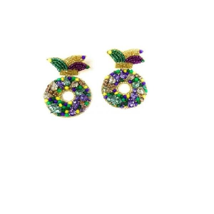 Pendientes Elegantes Hechos a Mano con Cuentas, Joyería Colgante con Cuentas de Semilla para Mujer, Pendientes Modernos de Estilo Bohemio para Bodas y Fiestas - Product Image 1