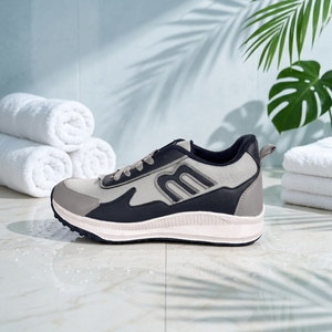 Baskets grises en maille, chaussures de marche décontractées à lacets, légères, pour sports d'intérieur - Product Image 6