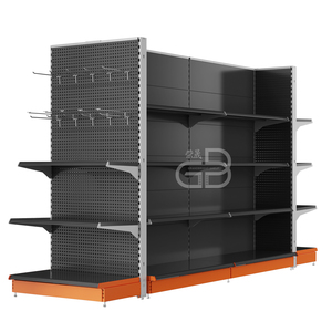 מדפי גונדולה דו-צדדיים כבדים במיוחד לסופרמרקט עם גב פגבורד - Product Image 1