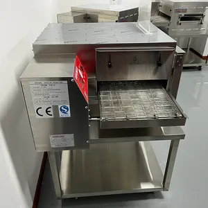 Camión de comida pequeña encimera equipo de restaurante comercial transportador horno de pizza eléctrico