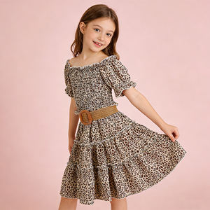 Set gonna per bambina, top corto con volant floreale e spalle scoperte, gonna in denim con fiocco, abiti estivi per bambini, abbigliamento per tutti i giorni - Product Image 4