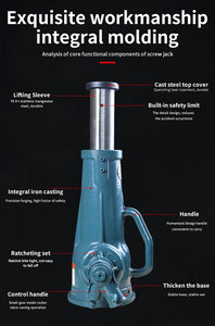Tornillo de elevación de engranajes tipo manivela vertical de gran capacidad de carga 351020 325 - Product Image 6