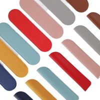 Étui à stylos rectangulaire en cuir PU multicolore personnalisable avec logo pour les écoles, les bureaux, vente en gros
