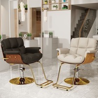 Chaise de barbier professionnelle en acier inoxydable, légère, durable, écologique, réglable en hauteur, pivotante et inclinable