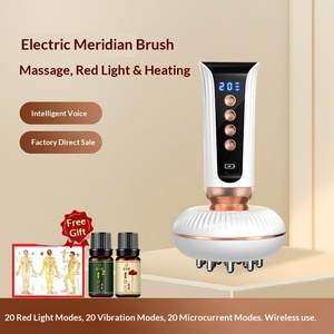 Kit professionnel de brosses de massage électriques aux herbes avec huile d'armoise et de gingembre – Technologie à vide pour une thérapie complète de raclage corporel - Product Image 2