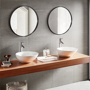 Venta al por mayor redondo simple hotel baño <span class=keywords><strong>ducha</strong></span> montada en <span class=keywords><strong>la</strong></span> pared <span class=keywords><strong>espejo</strong></span> - Product Image 1