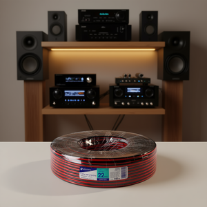 Câble de haut-parleur polarisé bicolore VOLTECK 22 AWG, 100 mètres, fil audio non blindé pour systèmes de cinéma maison et stéréo, CA - Product Image 2