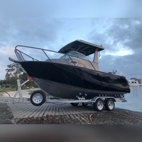 Bateau de pêche en aluminium de 6,25 m avec cabine, durable, bateau de pêche en alliage d'aluminium de 20 pieds pour la navigation en lac/mer