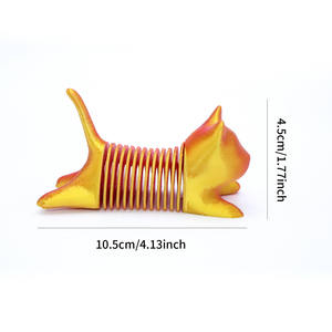 Figurine de chat flexible et oscillante imprimée en 3D FDM personnalisée, modèle de chaton créatif, jouet anti-stress pour enfants, idéal pour les fêtes - Product Image 3