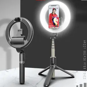 L07 Selfie Stick Abnehmbare Fernbedienung Selfie Foto aufnahme mit 5 Zoll LED Ring Licht Stativ Mound Telefon Video Licht
