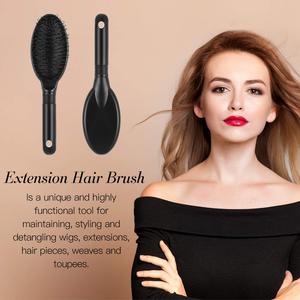 Professionnel <span class=keywords><strong>Boucle</strong></span> Perruque Brosse Extension De Cheveux Brosse Démêlant Brosse pour Remy Cheveux Humains et Synthétiques <span class=keywords><strong>Peigne</strong></span> À Cheveux Noirs - Product Image 5