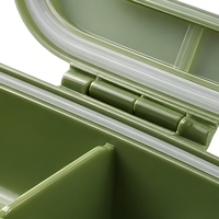 Boîte à lunch en plastique de qualité alimentaire 1,5 L, 2 compartiments, compatible micro-ondes, anti-fuite, conteneur bento CPC pour le bureau, l'école, les pique-niques