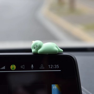 Creative Lying Down Zoo Mini Figurine Resin <b>Car</b> Decoration Cute Cartoon Animal <b>Ornament</b> For Vehicle Interior Decor - Product Image 1