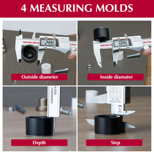 <span class=keywords><strong>Calibrador</strong></span> Digital <span class=keywords><strong>Vernier</strong></span> con Pantalla LCD Retroiluminada 2026, Escala de Acero Inoxidable de 200 mm, Precisión de 0.01 mm, Acabado Cromado Satinado, Estándar para el Hogar - Product Image 3