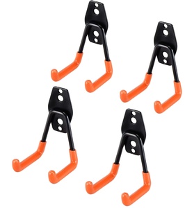 Porta oggetti Garage porta attrezzi da giardino Organizer acciaio ganci per montaggio a parete da giardino piccoli ganci U - Product Image 1
