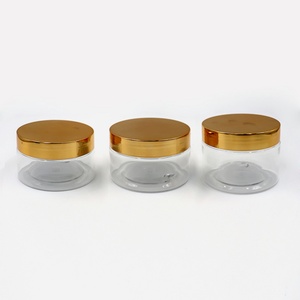 Tarro de acrílico transparente para cosméticos con tapa dorada, personalizado, de 20g, 30g, 50g, 100g, 250g, 500g, 2oz, 4oz, 8oz - Product Image 6
