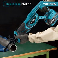 1500W scie alternative sans brosse scie à main sabre multifonction scie métal bois tuyau coupe avec 4 lames Kit pour batterie Makita