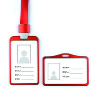 Porte-cartes de visite en métal, vente en gros, lanières personnalisées, porte-badges nominatifs, porte-cartes d'identité, porte-cartes en aluminium
