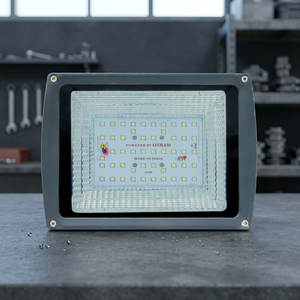 Projecteur LED robuste à alimentation arrière 50W à 500W, haute luminosité, étanche pour extérieur, lampe de sécurité industrielle pour usine - Product Image 1
