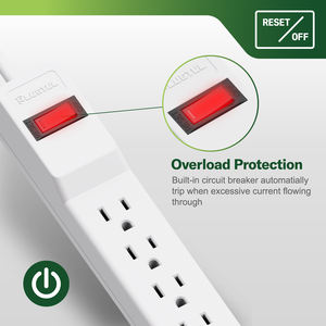 वाणिज्यिक उपयोग के लिए पावर बार <span class=keywords><strong>14</strong></span> गेज 4 आउटलेट 6 फीट सीधे प्लग पावर स्ट्रिप एडेल मानक इलेक्ट्रिक सॉकेट एक्सटेंशन - Product Image 3