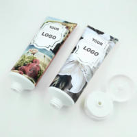 Tube en plastique de 150 ml, 200 ml, 300 ml avec bouchon rabattable, pour soins de la peau, emballage vide, crème pour le visage, nettoyant facial, tube avec étiquetage personnalisé