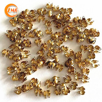 Fermoir en forme de haricot en acier inoxydable plaqué or 14 carats PVD de haute qualité en gros