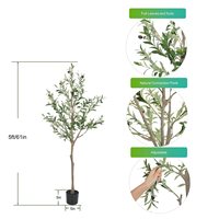 Kunstgroene Olijfboomplanten Met Afneembare Stammen En Stengels Hoge Simulatievruchten