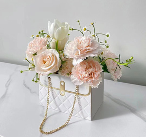 Csmd Yiwu nhà sản xuất Trung Quốc giá rẻ giá quà tặng bao bì giấy Vật liệu màu hồng bó hoa hiển thị hộp cho ngày Valentine - Product Image 4