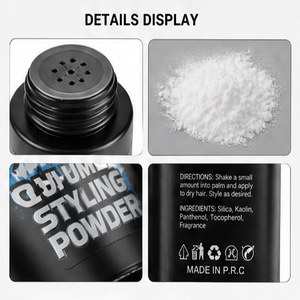 Cera en Polvo para Peinar el Cabello a Base de Hierbas OEM/ODM, Fijación Fuerte, Acabado Mate, Polvo Texturizador para Hombres, Volumen, Textura, Hidratante, Sin Silicona - Product Image 4