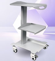 Carrito de Herramientas Metálico para Consultorio Dental con Enchufe Integrado, Cuatro Ruedas, Capacidad de Carga de 25 lb, 1 Año de Garantía