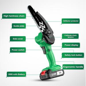 Tronçonneuse sans fil sans balais de 6 pouces, puissance 550W, interrupteur de démarrage double, inclut 2 batteries de 2,0 Ah, prend en charge la personnalisation OEM - Product Image 6
