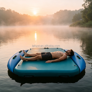 Plateforme flottante gonflable en PVC Hailebao, résistante à l'eau, avec technologie Drop-stitch, épaisseur 0,7 mm, pour yoga, lutte et autres activités aquatiques. - Product Image 6