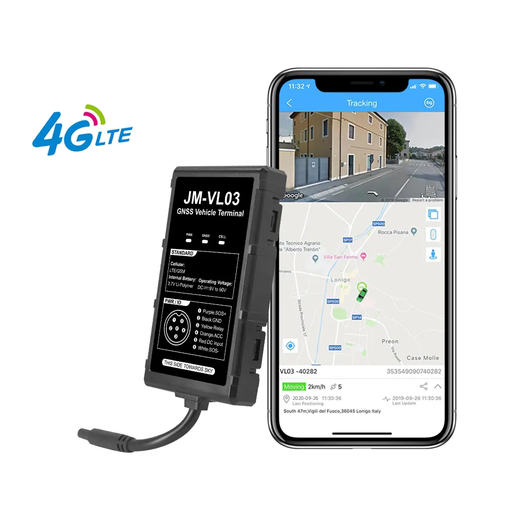 4G Pelacak GPS Mobil Moto VL03 Baru Perilaku Mengemudi Potongan Jarak Jauh Melalui Web Aplikasi dengan Pelacakan Waktu Nyata Peringatan Pintar Tahan Air