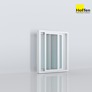 หน้าต่างบานเลื่อน uPVC Hoffen Trendy สีขาว ขนาด 120x110 พร้อมมุ้งลวด หน้าต่างกระจกแบบโมเดิร์น ขนาด 120x110 - Product Image 4