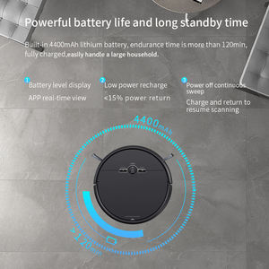 Robot <b>Vacuum</b> <b>Cleaner</b> Electric <b>Wet</b> <b>Dry</b> Hotel Use HEPA Filter Auto-Recharge Smart Sweeping Mop Floor Cleaning Brushless Motor - Product Image 6