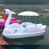 Vente directe d'usine, bateau à pédales cygne pour 4 personnes, bateaux à pédales électriques, bateau à pédales aquatique, bateau de plaisance, matériau en plastique PE