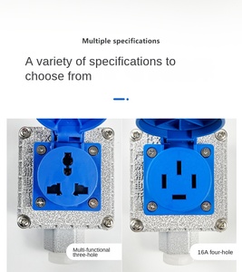 Prise antidéflagrante installation ouverte à cinq trous 10A/16A dissimulée 86 broche de carte de câblage à trois trous étanche industrielle - Product Image 3