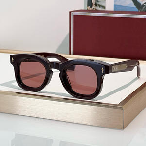 Gafas de Sol DEVAUXI de Diseño de Lujo <span class=keywords><strong>JMM</strong></span> 2025, Hechas a Mano con Bioacetato, Montura Cuadrada, Lentes Polarizadas UV400, Monturas Azul y Negro con Logotipo - Product Image 1