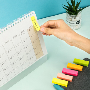 Deli Fluorescent Sticky Notes 50x15mm 5 Colors Adhesive Memo Pads Random Color Pack - Product Image 3