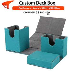 Caja de Almacenamiento Torson 160+ Resistente al Agua, de Cuero PU, para Juegos de Mesa TCG y Colección de Cartas - Product Image 1