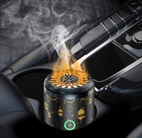Vente en gros de coffrets cadeaux de brûleurs Bakhoor en métal moderne brûleur d'encens Bakhour noir
