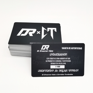 Tùy chỉnh in logo nhựa bảo hành giấy chứng nhận tính xác thực thẻ cho Mũ bóng chày và đồ trang sức với thẻ phong bì - Product Image 4