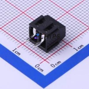 DB125-3.81-2P-BK-S Screw Terminal Block Through hole Component (THT),P=3.81mm Connector 1x2P 3.81mm Black Through Hole - Product Image 2
