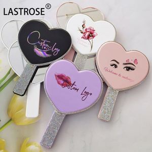 Wholesale Private logo Handheld Makeup <b>Mirror</b> With Rhinestone Diamond Private Label Single Side Cosmetic Hand <b>Mirror</b> - Product Image 6
