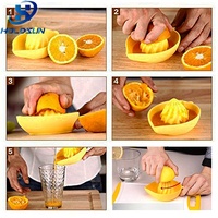 Presse-agrumes manuelle en silicone souple de couleur personnalisée, antiadhésive, de qualité alimentaire, pour jus de fruits frais (orange, citron vert, citron)
