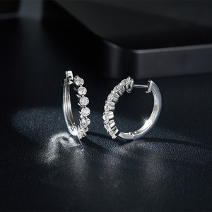 ต่างหูเพชรโมอิสซาไนต์สังเคราะห์ Ruizuan Jewelry สำหรับผู้หญิง - Product Image 4