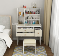 Ensemble coiffeuse de luxe moderne pour chambre à coucher avec miroir et tiroirs, en bois, pour petite pièce, rangement multifonctionnel, mobilier unique et abordable