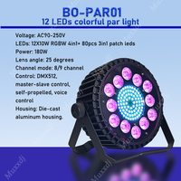 Projecteur PAR à LED 12x10W RGBW 4-en-1 + 80x3-en-1 pour effets de scène, idéal pour discothèques, bars et DJ