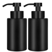 Flacon en verre 300ml 350ml Forme cylindrique Distributeur de savon liquide mousse Pompe Emballage